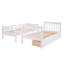 Lit simple superposé simple avec tiroirs en blanc - Solution de chambre à coucher confortable et élégante Twintwin Elegant pratique pour le décor