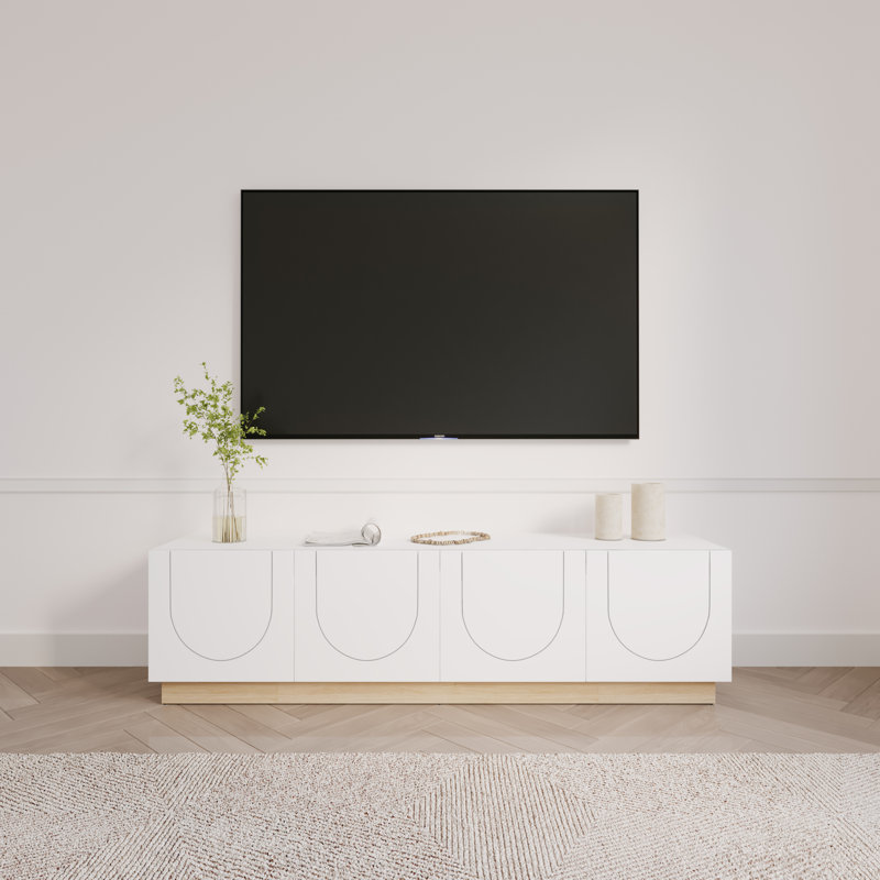 Giordan TV Stand with 2 Storage Cabinets fits TVs up to 78"