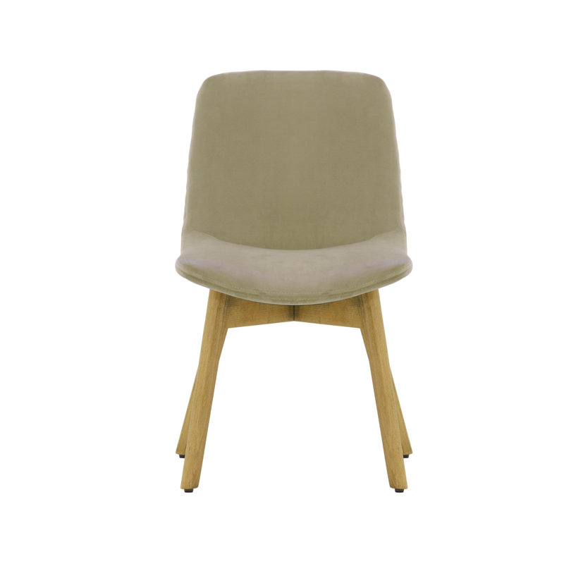 Jada 48cm H Velvet Upholstered Side Chair, Beige