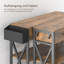 Table de hall d'entrée en bois massif avec 2 tiroirs et 2 tablettes ouvertes H 32 po x l 39,4 po Achna-86927210