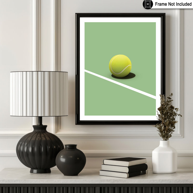 Court de tennis vert, 08"H x 10"W, Poster, Unframed