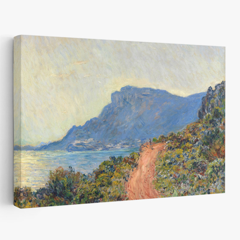 La Corniche Near Monaco, 1884 - Landscapes Museum Impressionism Art, 16" H x 24" W