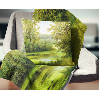  Coussin abstrait paysage d'été