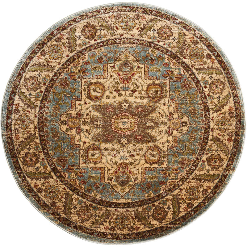 Mckie Oriental Indoor Rug, Round 3'4"