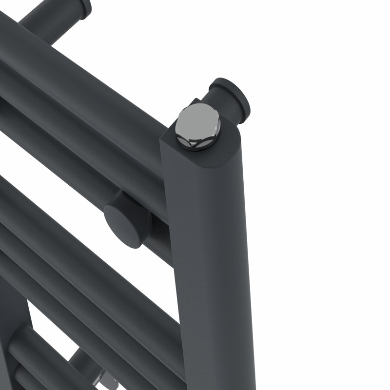 Didama Straight Towel Rail Heated Towel Rails, Anthracite, 60cm H x 30cm W x 3cm D