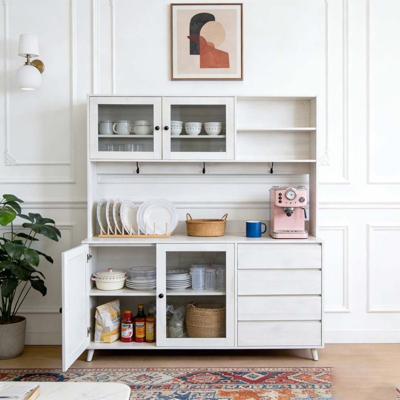 Grande huche de cuisine l 63 po, Blanc