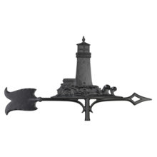 Rooftop 30" Lighthouse Weathervane, Black