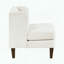 Chaise d'appoint moderne en velours côtelé avec coussin, support à ressorts ensachés et housse amovible-1394126172