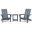 Ensemble de chaises 2 pièces Adirondack avec table d'appoint et chaises de foyer d'extérieur toutes saisons