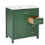 Meuble-lavabo de 30 pouces avec lavabo en céramique et beaucoup de rangement-2134897785