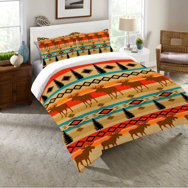 Tribal Lodge Moose Comforter, King Comforter