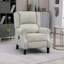 Fauteuil d'appoint inclinable de base pour le salon avec chaleur, canapé simple à oreilles, fauteuil d'appoint inclinable de base en tissu de lin moderne avec repose-pieds, poche latérale
