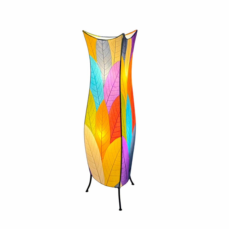Lampe sur pied 36 po Conrado, Vert / orange / bleu