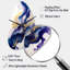 Bleu et or Splash Paint IV - horloge murale asymétrique en spirale abstraite, horloge murale moderne de forme irrégulière-104237644