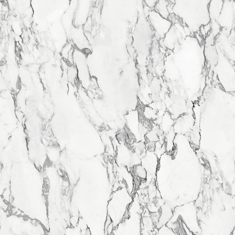 Orom II Collection White Marble 62.5-inches wide x 9.18-feet high 3-panel Wall Mural