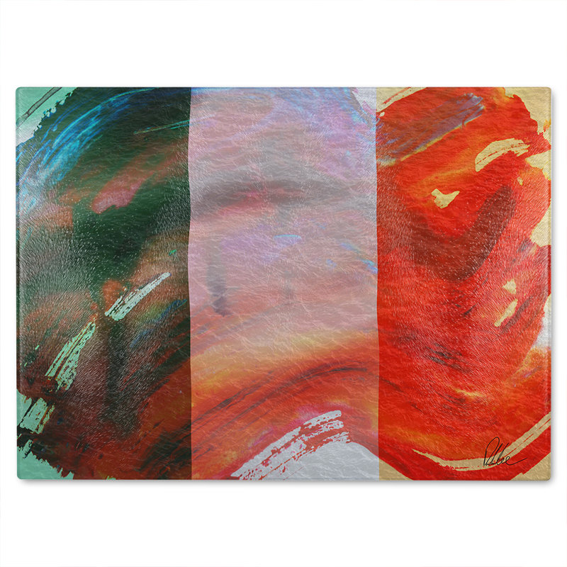 Irish Flag Glass Chopping Board