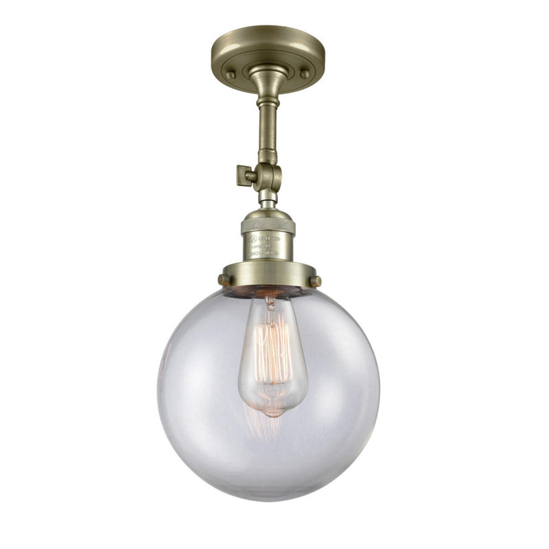 Clementina Dimmable Bath Sconce, Antique Brass, Clear, Bulb Not Included
