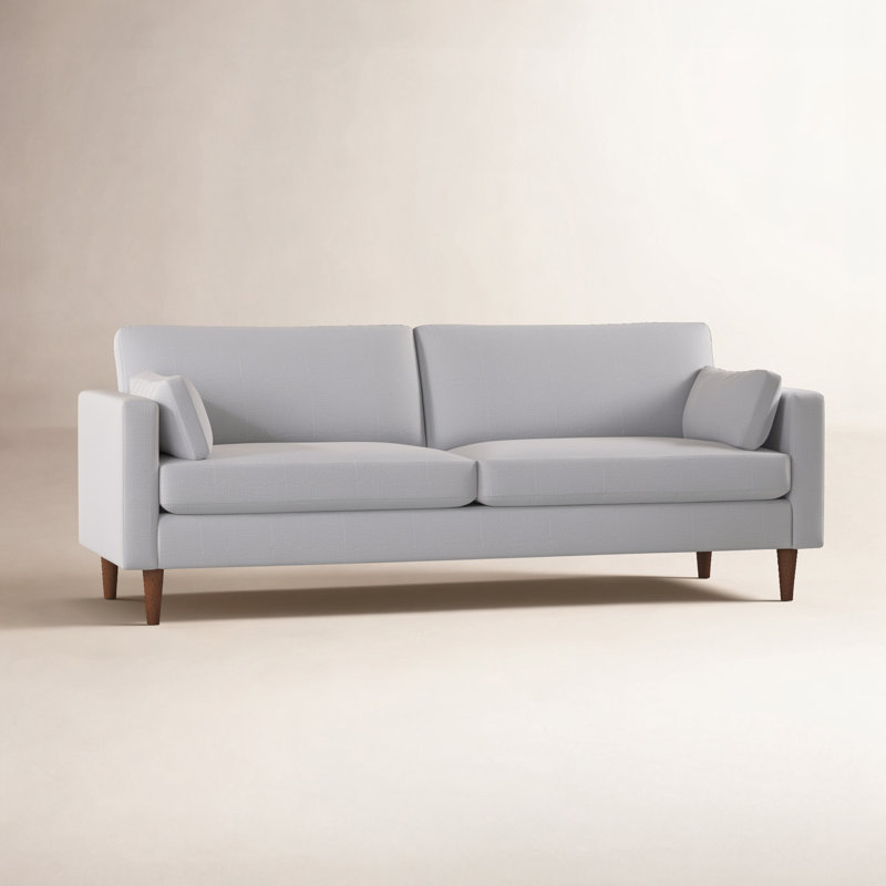 Viveros Upholstered 81'' Sofa, Dark Walnut, Eggshell-28569