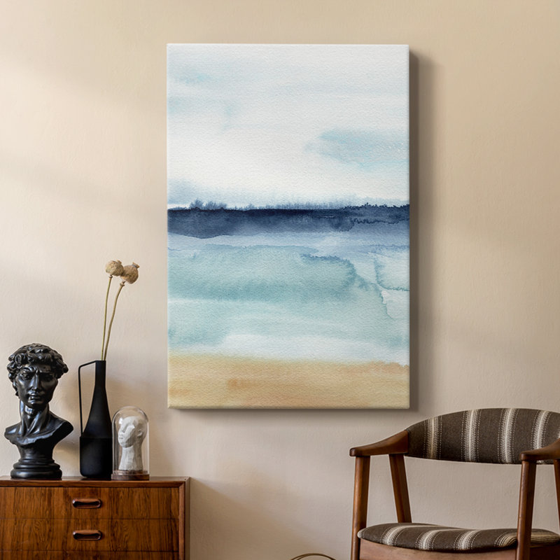 Watercolor Ocean Horizon I - galerie Cavas sur mesure, H 12 po x l 8 po