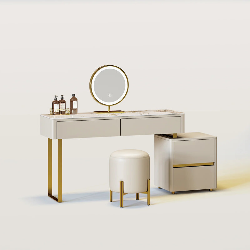 Modern Makeup Vanity Set with Storage