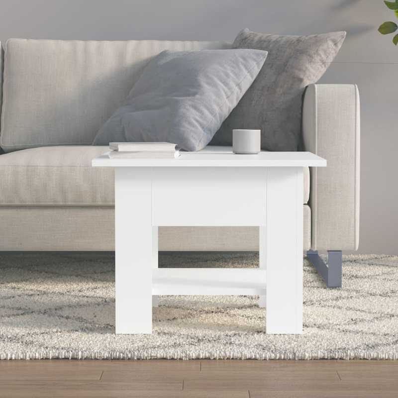 Greydi Solid Coffee Table with Storage, White