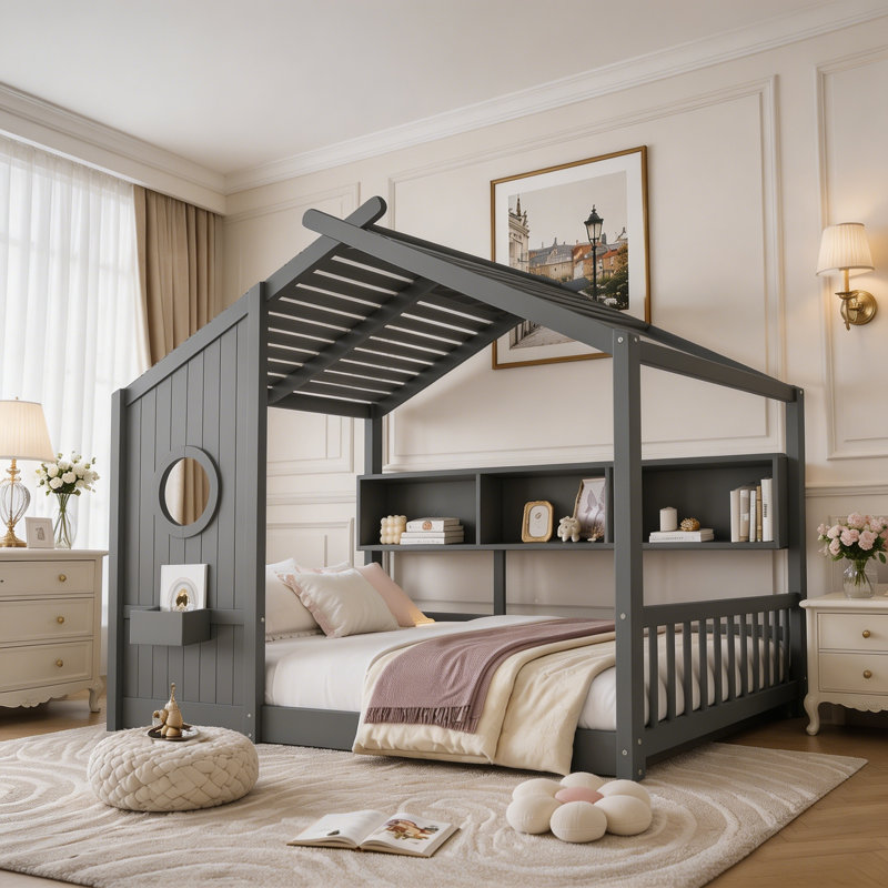 Lit double pleine grandeur pour tout-petit, Grey
