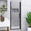 26 po X P 68 po H Porte de douche réversible à demi-cadre à finition noir mat