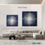 Avery Silver Sunburst On Blue I
