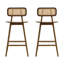 Tabouret de bar en bois Bari, ensemble de 2-386307303
