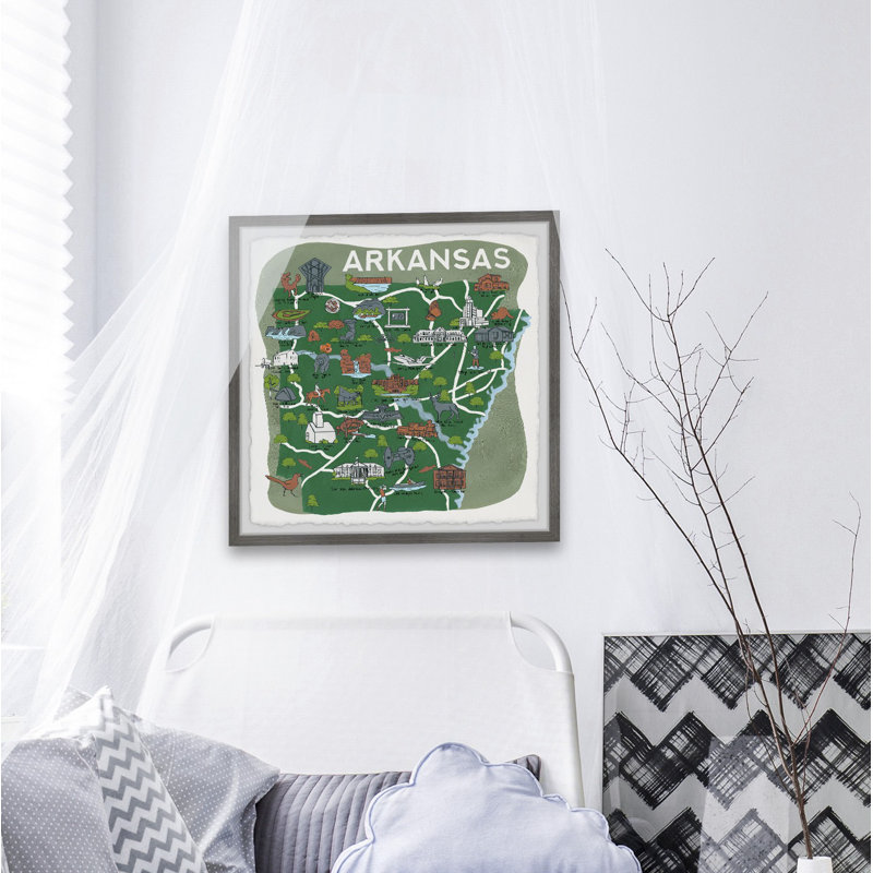 Green Arkansas - Cadre photo, reproduction d'art sur papier, H 18 po x l 18 po x P 1,5 po