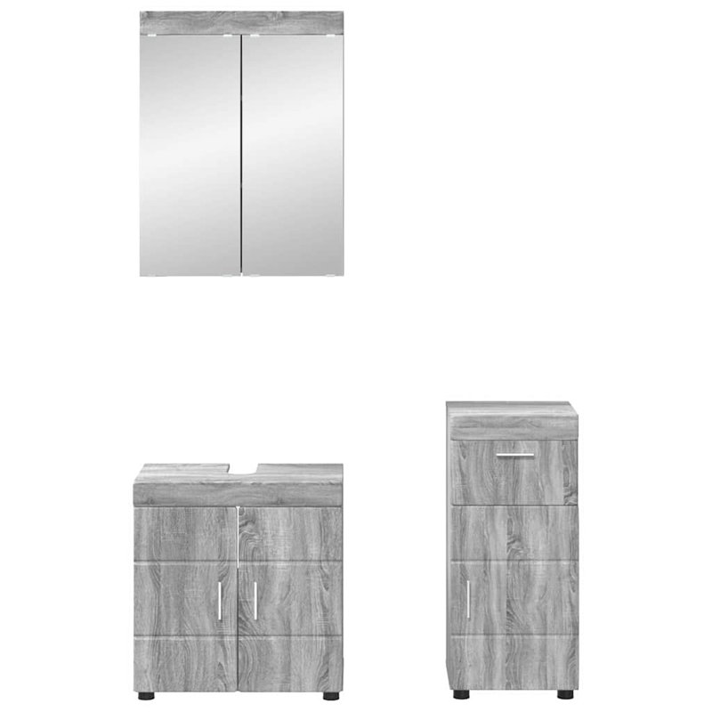 Vanity & Mirror Set, Grey