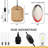 Plug in Pendant Light with LED Bulb, Rattan Hanging Lamp with 16ft Dimmable Cord, Hand Woven Wicker Plug in Chandelier, Boho Hanging Lights Fixture with Plug in Cord for Bedroom Hallway Foyer