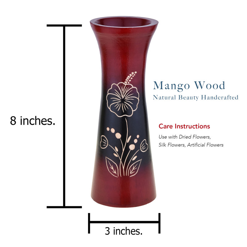 Handmade Wood Table Vase