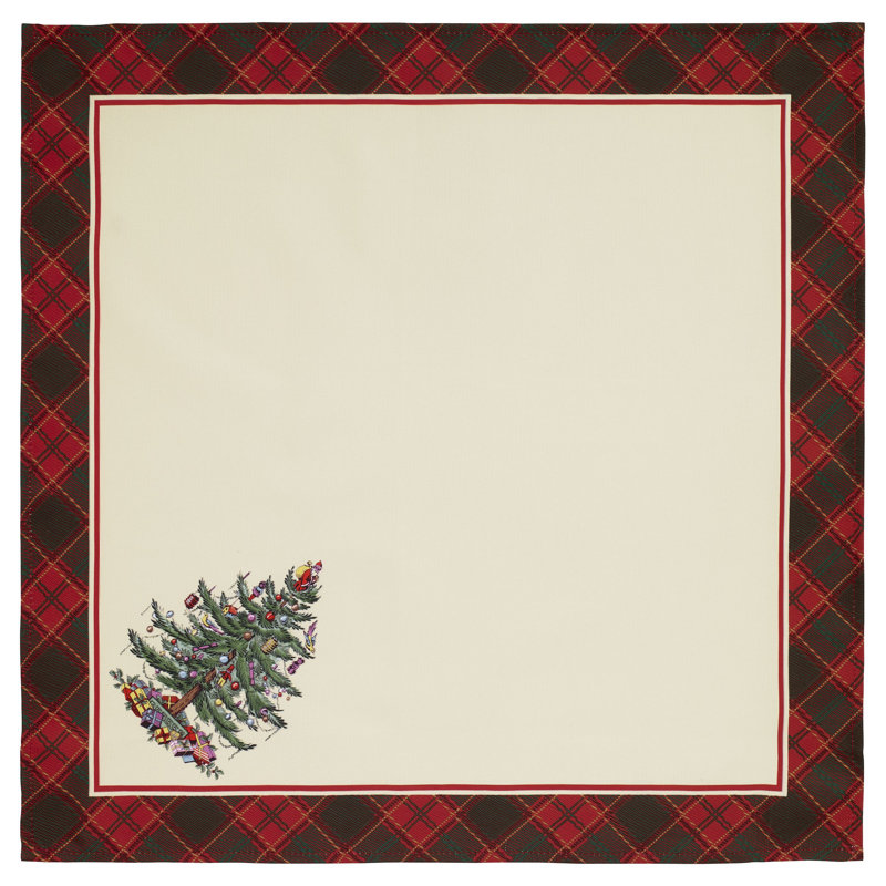 Ensemble de serviettes 4 pièces Christmas Tree Tartan