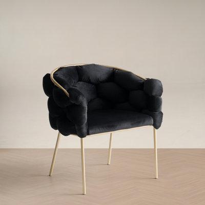 Lawncrest 18'' H Upholstered Metal Armchair