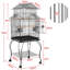 140cm Iron Pointed Top Floor Bird Cage with Wheels