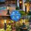 Lampadaires extérieurs de 40 cm (16 po), luminaires noirs pour poteaux, paquets de 2