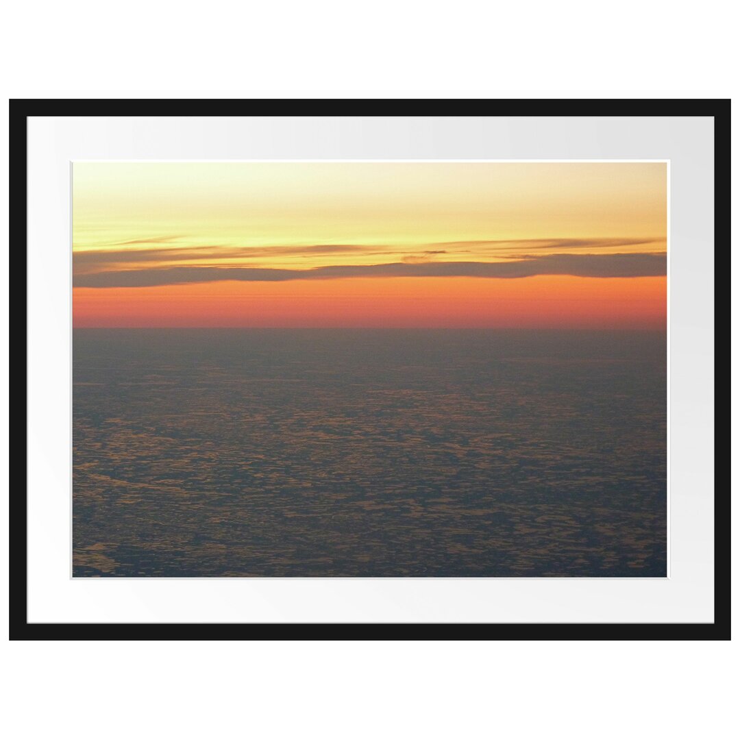 Gerahmtes Poster Eismeer bei Sonnenuntergang