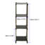 4 supports robustes en acier inoxydable, 100 lb par tablette, noir, pour l'intérieur / l'extérieur, le garage, le sous-sol, le rangement de la buanderie