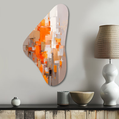 Claiton - Unique Shape Cubism Metal Wall Art, Asymmetrical Metal Wall Sculpture Print
