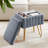 Modern Vanity Stool Chair with 4 Metal Legs and Storage, Multiuse Foot Rest for Makeup Room Bedroom-624135861