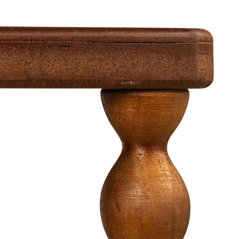 Bobbin Leg Rectangle Wood Accent Table, Walnut