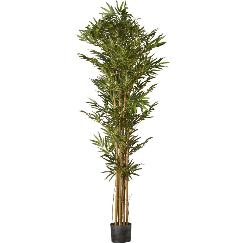 Arbre de bambou artificiel en pot, H 72 po x l 35 po x P 35 po
