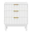 Commode 3 tiroirs avec panneau cannelé-430585834