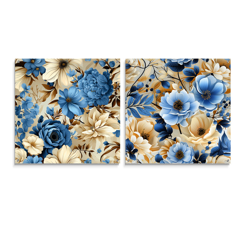 Elmsford - Ensemble de 2 art mural en verre acrylique, H 16 po x l 33 po