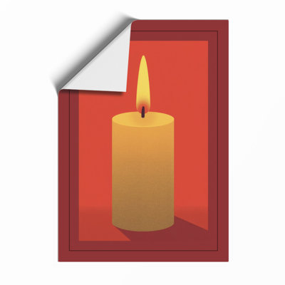Golden Flame Minimalist - Print