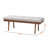 Islas Grayish Beige Fabric Upholstered Bench with Channel Tufting, 17.87" H X 47.87" W X 17.83" D