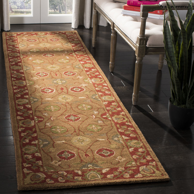 Tapis oriental en laine touffeté à la main Hebron, Tapis de couloir 2 pi 3 po x 20 pi