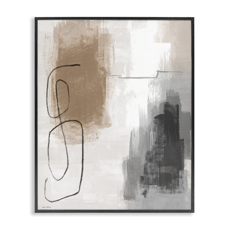 Estampe numérique abstraite encadrée par Amber Sterling, H 14 po x l 11 po, Giclée encadrée noir minuit