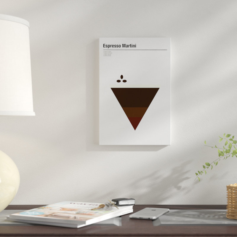 « expresso martini », impression sur toile, H 40 po x l 26 po x P 1,5 po, Pas de tapis, Toile tendue